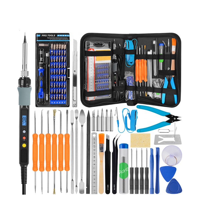 Soldering Iron Kit - Pistola saldatrice elettrica con display digitale