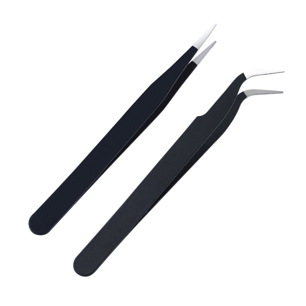 Diy Electronics Parts - 2 pezzi pinzette antistatiche di precisione