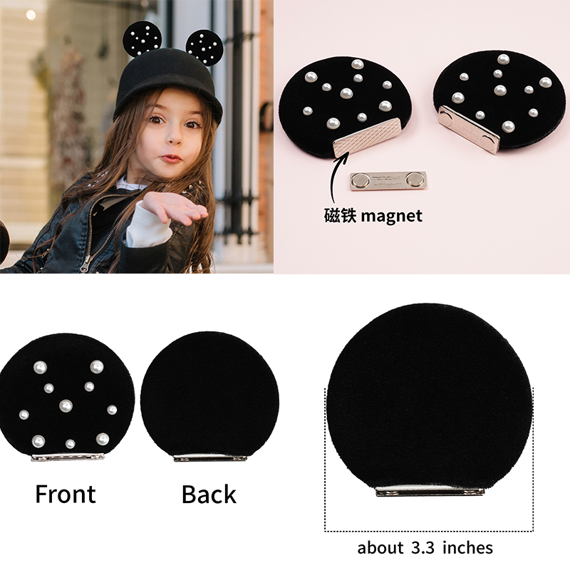Diy Mouse Electronics - 1 Pairs3.3 ''Velluto Magnete Fetachable Orecchie