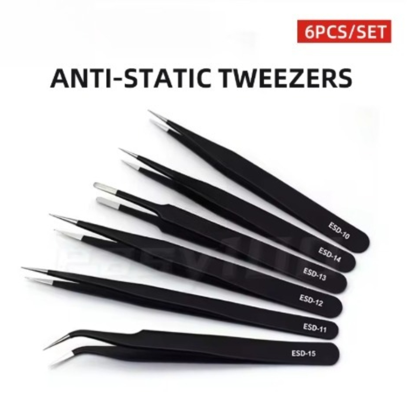 Soldering Iron Kit - Set di 6 Pinzette di Precisione