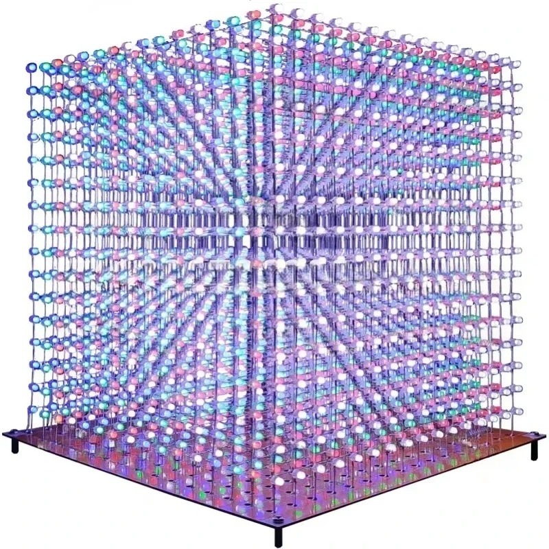 Diy Electronics Parts - 3 Kit Cubo Luminoso D16mini 16x16x16,