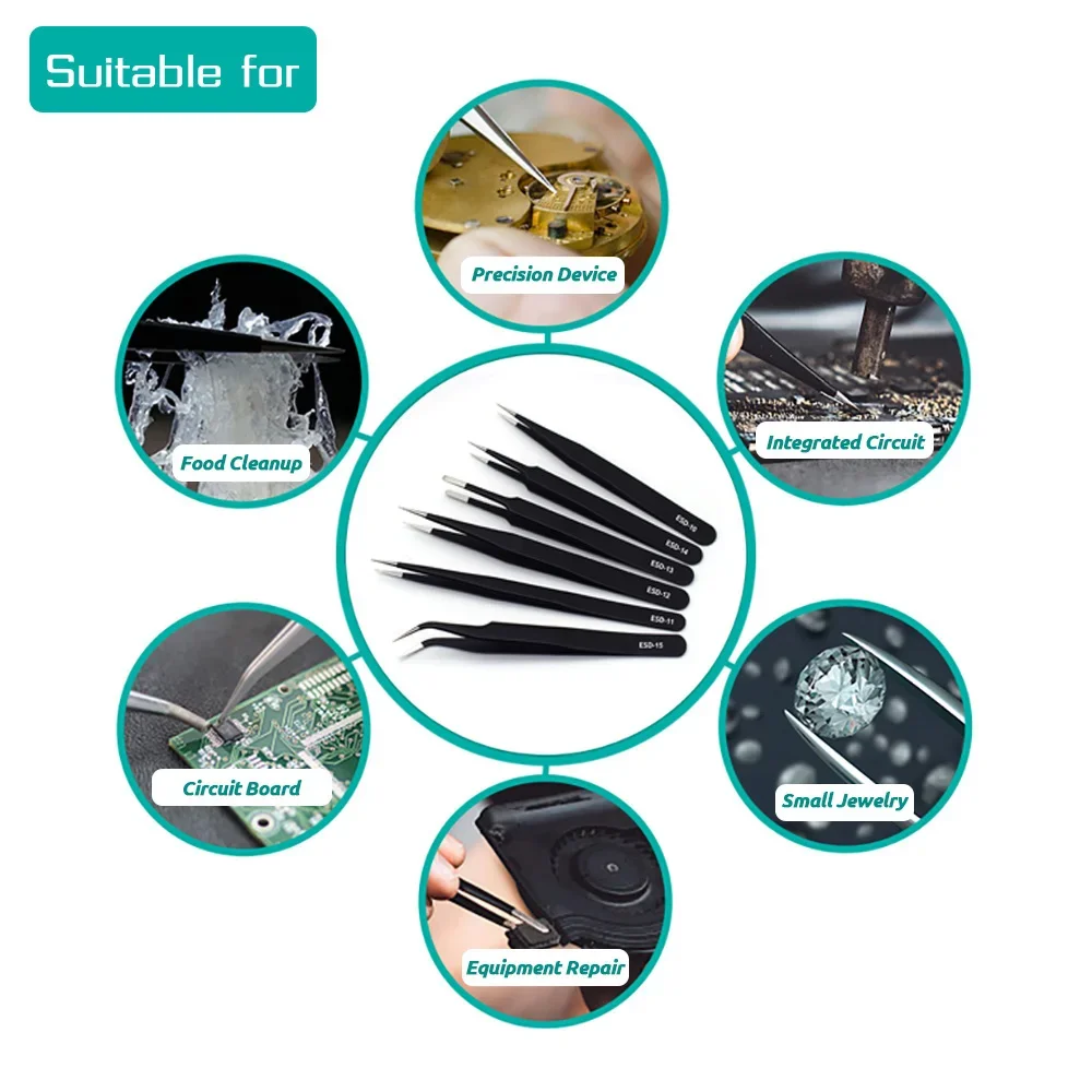 Set di 6 Pinzette di Precision - Soldering Iron Kit recensione e prezzo